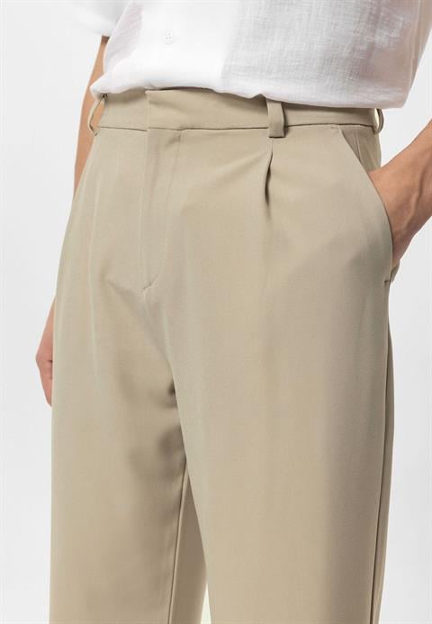 Vincent | Pantalones de Hombre de Cintura Alta Beige