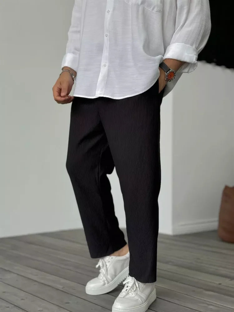 Don | Pantalón moderno con textura de canalé