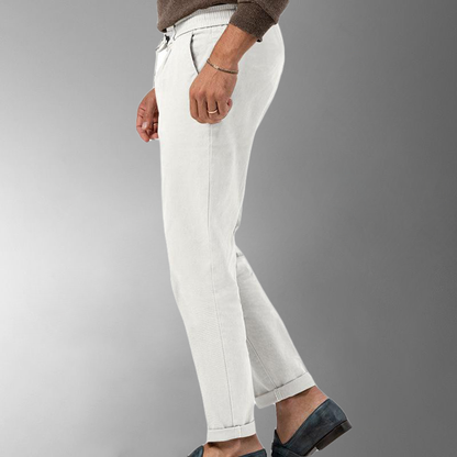 Vincent | Pantalones de pana elegantes con cordón