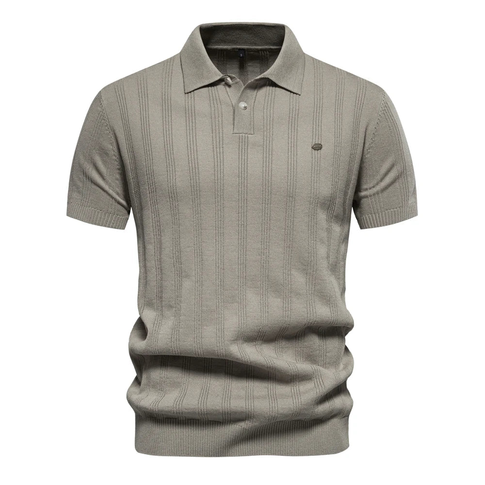 Benles | Camiseta Polo de Rayas Estilosa Tejida