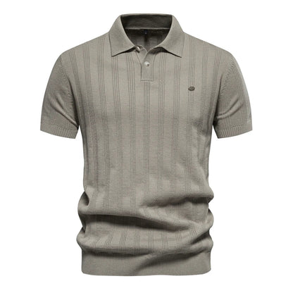 Benles | Camiseta Polo de Rayas Estilosa Tejida