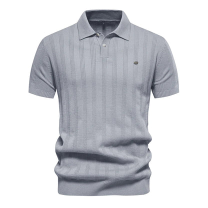 Benles | Camiseta Polo de Rayas Estilosa Tejida