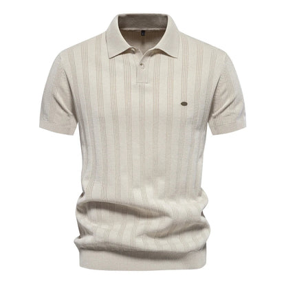 Benles | Camiseta Polo de Rayas Estilosa Tejida