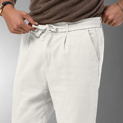 Vincent | Pantalones de pana elegantes con cordón