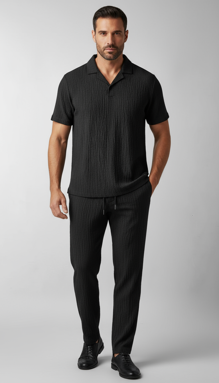 Brisa Urbana Collection Mens Fluid Fabric Lightweight Shirt And Trousers
