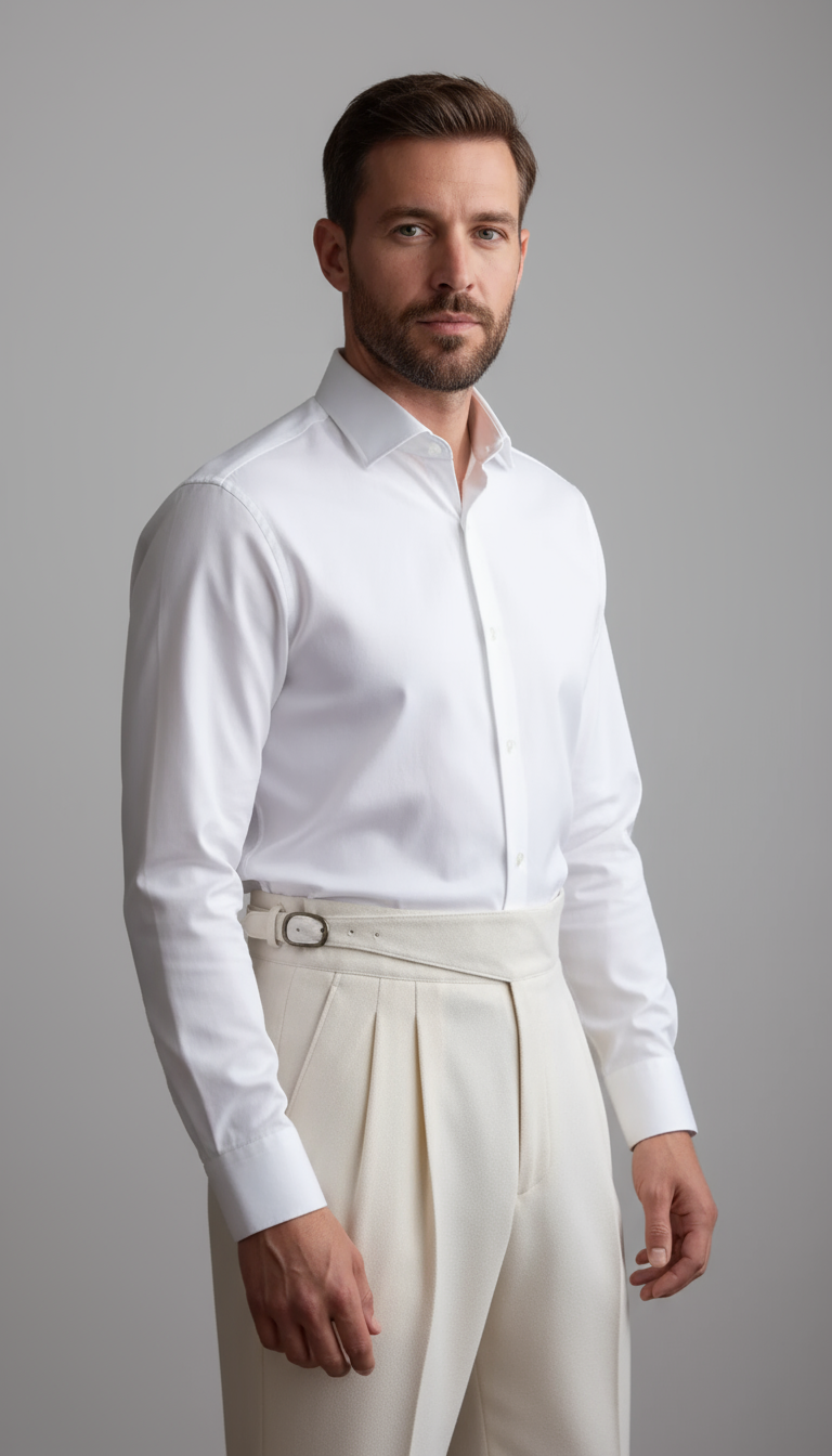 ElegantEase Men's Formal Trousers Luxe Fabric Tailored Fit