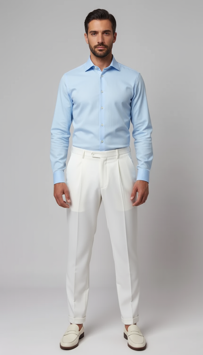 ElegantEase Men's Formal Trousers Luxe Fabric Tailored Fit