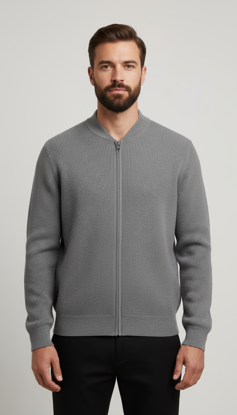 ZipKnit Light Mens Zip Up Sweater Jacket Edition