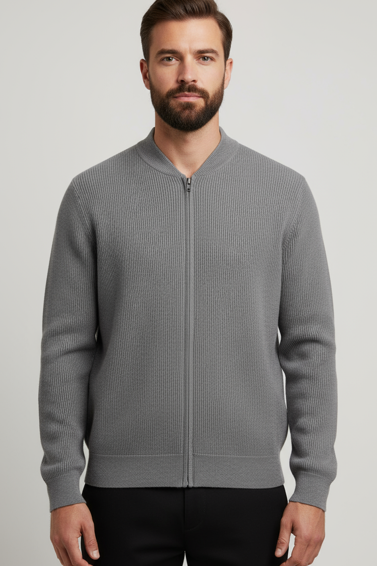 ZipKnit Light Mens Zip Up Sweater Jacket Edition