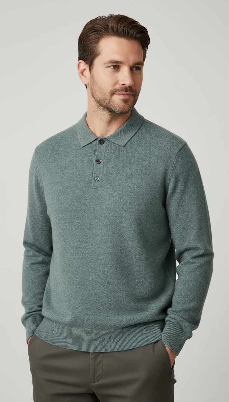 GentleKnit Mens Elegant Sweater Fine Knit Elite