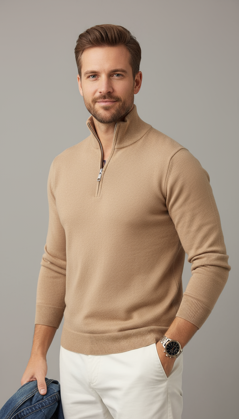 Brered Half Zip Jumper Timeless Collection