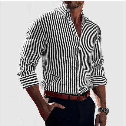 Levi | Camisa de rayas de ajuste relajado con botones