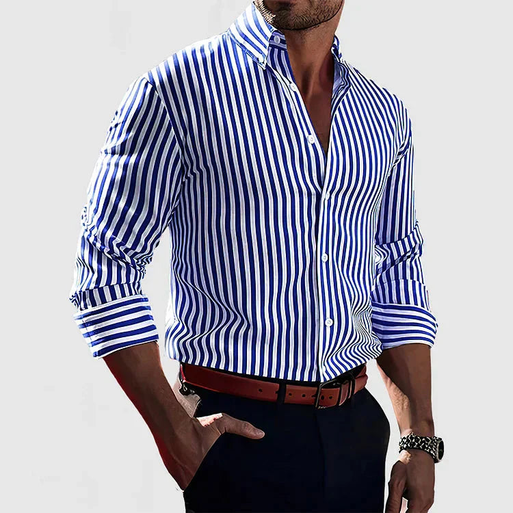 Levi | Camisa de rayas de ajuste relajado con botones
