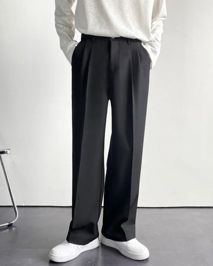 Enzo | Pantalones de traje de cintura alta y pierna ancha