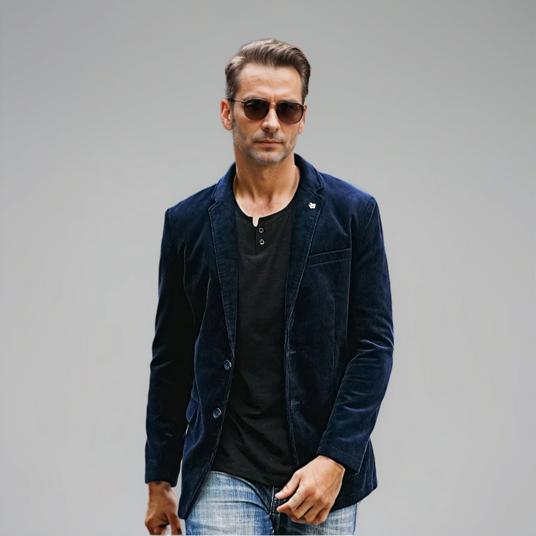 Austin | Blazer de Pana para Hombre – Elegancia Clásica en Marrón