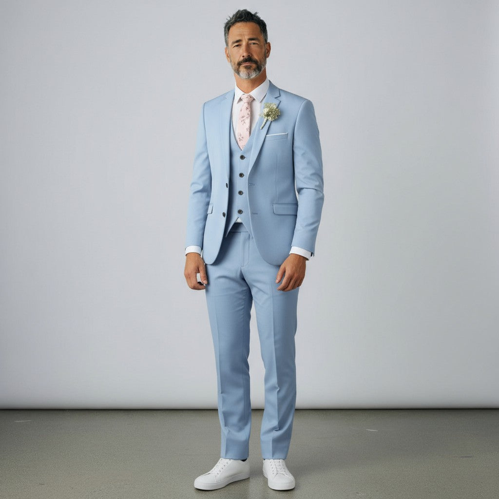 Slim Fit 3-Piece Wedding Guest Suit for Men | Formal