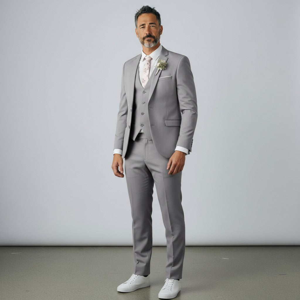 Slim Fit 3-Piece Wedding Guest Suit for Men | Formal