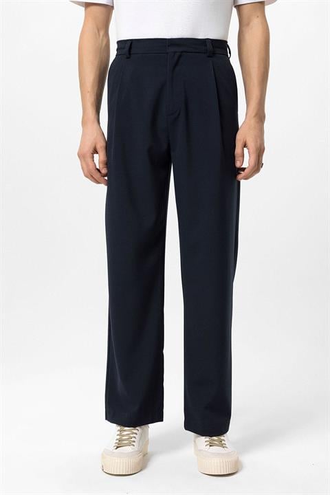 Zeno | Pantalón de Hombre de Cintura Alta Azul Marino